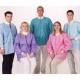 Colored Disposable Fluid Resistant Lab Coat , SMS Nonwoven Clean Room Lab Coats 