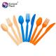 Cutlery with Napkin Colorful PLA Plastic Wholesale Disposable Flatware Sets Support Top Level Quality Knife Spoon Fork S