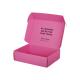 Pink Flap Top Cardboard Shipping Box For Wig Hair Extension