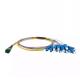 SM 12 Fiber SC FTTH Fiber Optic Pigtail 3 M MPO / MTP