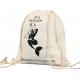 BSCI Custom Cloth Drawstring Bags , SA8000 PMS Cotton Canvas Drawstring Backpack