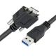 Super Speed Data 5Gbps Screw Locking Panel Mount Micro B 3.0 to USB 3.0 A Extension Cable