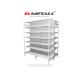 Steel Retail Store Shelving With Round Hole Peg Panel / Retail Shop Display Stands