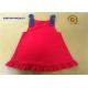 Eco Friendly Baby Girl Tank A Line Ruffle Hem Knotted Bows Cotton Baby Tank