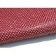 Bright Red Perforated  Fabric , PU Mirror Leather Perforated Polyester Fabric