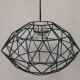 Black PVC Metal Cage Light Shade 300*200MM E14 E27 Easy Fit Pendant