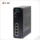 Industrial 4-Port 10/100/1000T 802.3at PoE + 1-Port 1000BASE-X Ethernet Switch Single Mode Dual Fiber SC 20KM