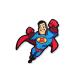 Embroidered Sew On Dye Sublimation Patch Superman Shape Multicolor