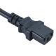 UL Listed Three Prong IEC 60320 Power Cord C13 10 Amp 250V For Laptop