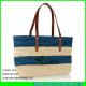 LUDA striped straw beach handbags women's raffia tote hand resort bags