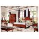 Classical Deep Color Wooden King Queen Size Bed Bedroom Furniture