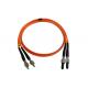 Customized OM1 OM2 Duplex Fiber Optic Patch Cords 850nm Wavelength
