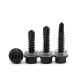 Metric Black Oxide Finish Roofing Tek Screws with ISO Standard and Carbon Steel Material