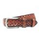Hollow Out 3.8cm Mens Casual Waist Belt With Pin Buckle