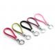 New creative gift product pu leather woven metal keychain keyrings