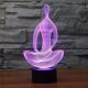 Yoga Cyan 3D Led Illusion Lamp Night Light Christmas Changeable Rohs