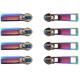 Alalamu ISO9001 Decorative Metal Zippers Rainbow Zipper Pulls Multicolour