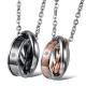 New Fashion Tagor Jewelry 316L Stainless Steel couple Pendant Necklace TYGN058