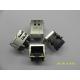 10 / 100 baseT RJ45 PCB connector with LAN Filter for Adsl, yellow housing