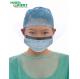 Disposable Non Woven Medical Surgical PP 3 Ply Face Mask Earloop With Splash Visor Blue