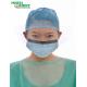 Disposable Non Woven Medical Surgical PP 3 Ply Face Mask Earloop With Splash Visor Blue