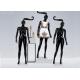 Glossy Black Long hair Shop Display Mannequin For Garment Display