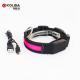 Eco - Friendly LED Dog Collar Rechargeable Three Flash Mode Nylon