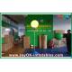 2m Dia Nylon Cloth Inflatable Led Lighting Ball Decoration With White Stand