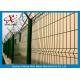 3D Curved Welded Wire Mesh Fence Green Welded Wire Fence 4/5mm X 200x50mm
