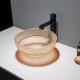 340mm 175mm Countertop Vanity Sinks Champagne Bathroom Wash Hand Modern Round