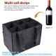 Bottle Bag, Wine Carrier Tote Holders With Separate Partition, Portable Wine Bottle Gift Bags With Handle