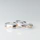 Small Diamonds Twist Line 18k ODM Customised Couple Rings