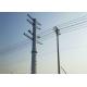 16mm Galvanized Steel Electrical Utility Power Pole With Insert Mode