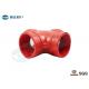 ASTM A536 Ductile Iron Grooved Fittings DN50 - DN300 With Lead Free Coating