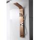 Rose Gold Shower Columns Panels Waterproof 1500*220*70mm Size With Glass Shelving