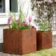 Metal Flower Pot Large Corten Steel Planter Box Garden Metal Ornaments