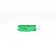 LC / APC Simplex Green Color Fiber Optic Adapter , Good changeability