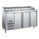 +6℃ to 0℃ Pizza Commercial Refrigerator Freezer 400L Air Cooling Food Case