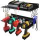 Wall Mount Cordless Drill Storage Rack Holds Power Tool Organizer with Powder Coating