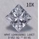 Synthetic HPHT 1 Carat Lab Grown Diamond D Color VS2 EX Princess Cut Diamond