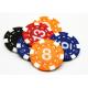 Multi Color Board Game Accessories / Blue Yellow PS ABS Plastic Poker Chip 40*3.3mm