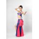 2 Tones Chiffon Belly Dancing Clothes Sexy Skirts With Slits On The Side