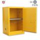 Fire Resistant Yellow Safety Mobile Storage Cabinet , Flame Proof Cabinets 20 Gallon