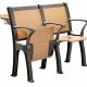 College Or University Iron Wooden Fold Up Chair With Fixed Writing Table