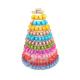 New macaron tower pyramid 13 tier plastic macaron tower display stand in lower