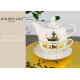 Tableware Gift Tea Coffee Set , Glazed Decal Ceramic Teapot Coffee Sevring For One Person
