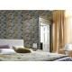 Washable 3D PVC Wallpaper , Geometric Textured Wallpaper For Wall Decoration