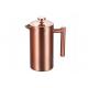 1000ml Stainless Steel Copper Metal French Press SGS TUV Home Office Ss304
