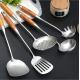 304 Stainless Steel Kitchen Utensil Set Spatula Pear Wood Cooking Spoon