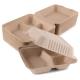 Sugarcane Clamshell Compostable Food Containers With 3 Compartment